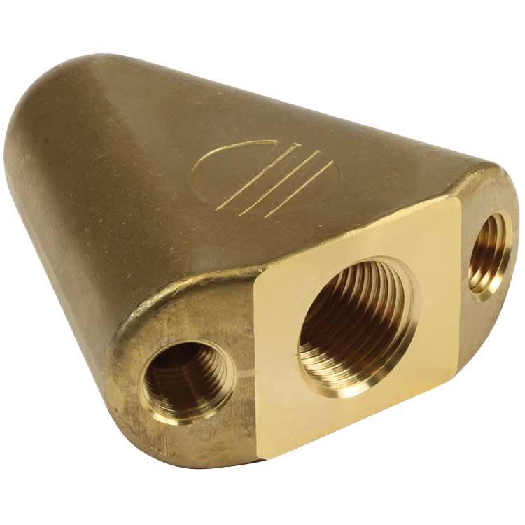 Flunderdüsenträger 1/2"IG für 2x1/4"NPT