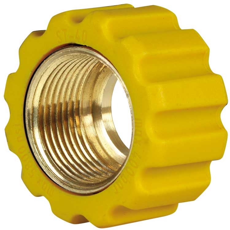 Überwurfmutter 22x1,5 16,4 mm Gelb