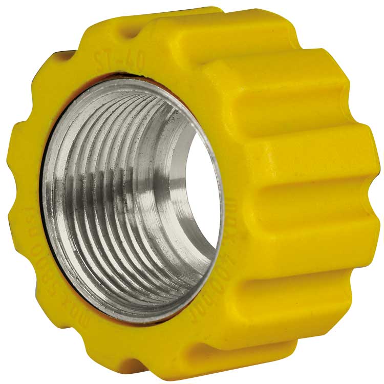 Überwurfmutter 22x1,5 16,4 mm Gelb VA