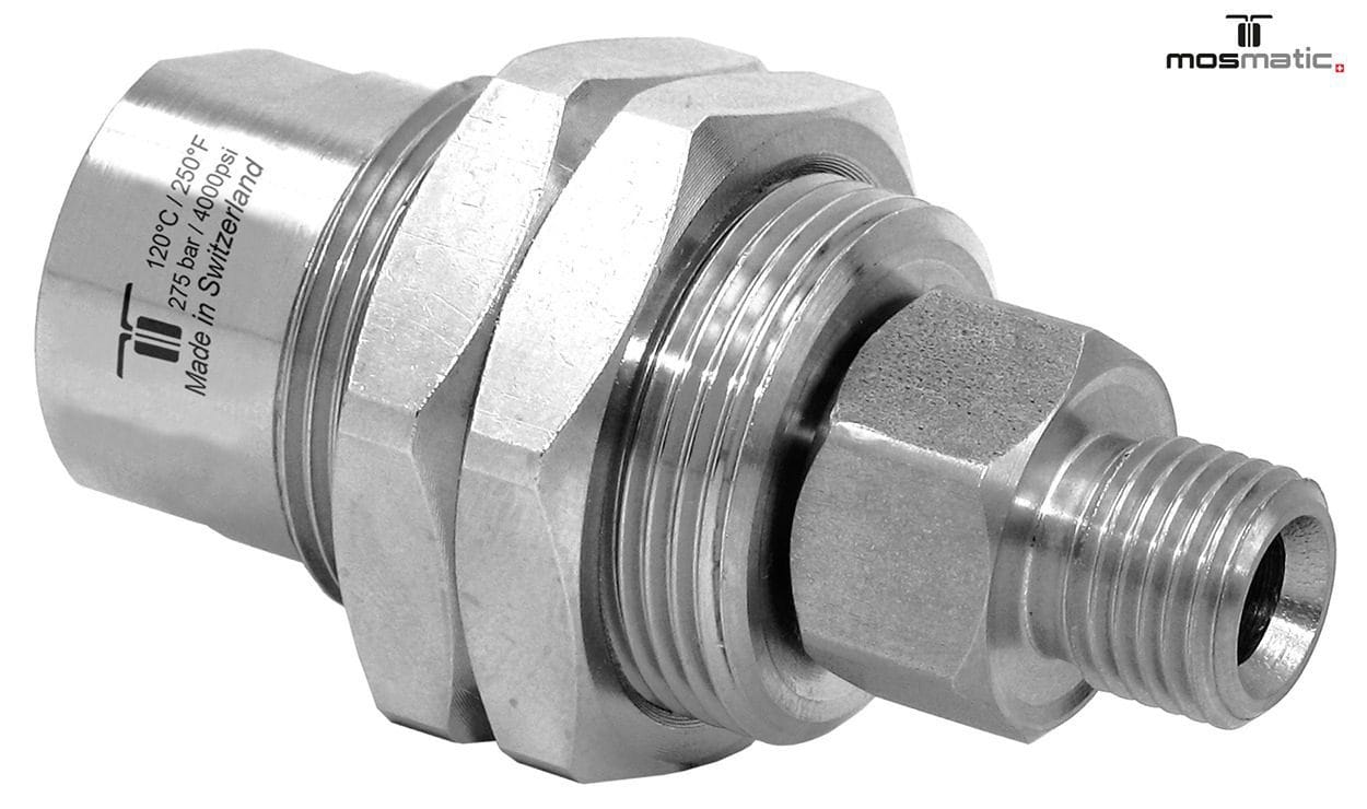 Drehgelenk m.Schottgewinde, rostfrei DGG-06 G1/4"F G1/4"M M28x1,5