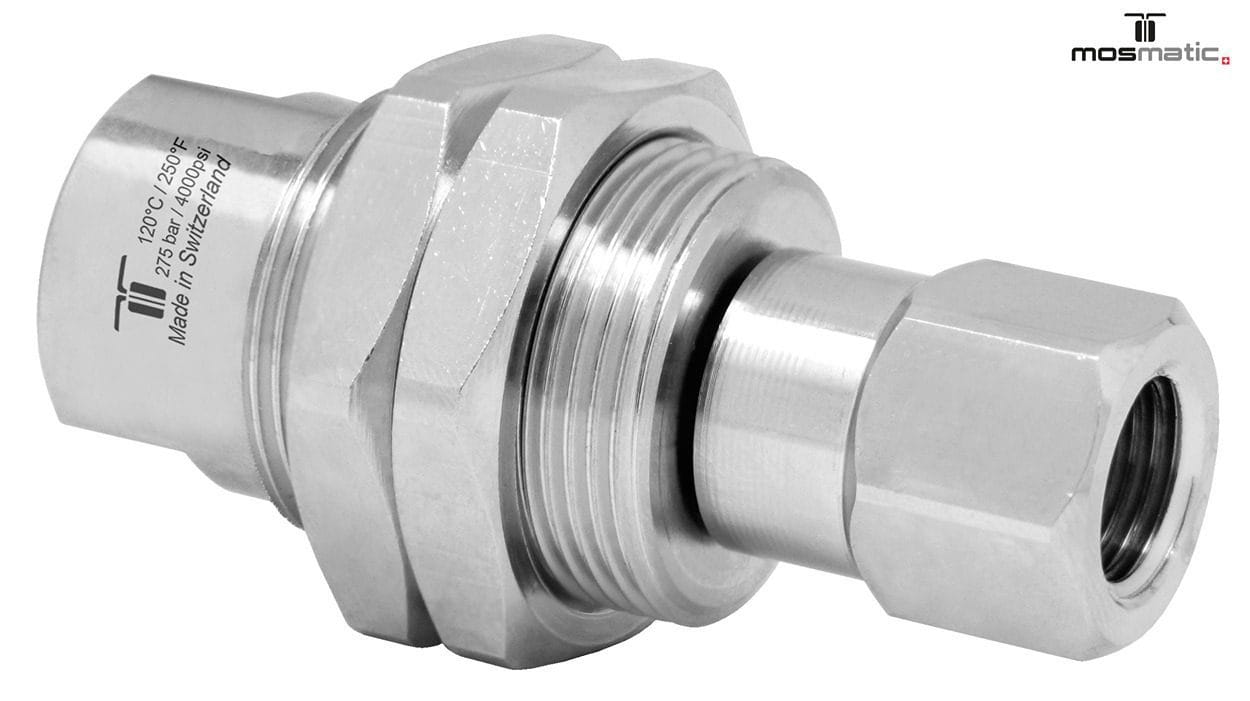 Drehgelenk m.Schottgewinde, rostfrei DGG-06 G1/4"F G1/4"F M28x1,5
