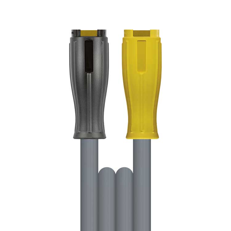 Schlauch 2SN-08 glatt Grau 10 M.VA-Dreh 22-K :