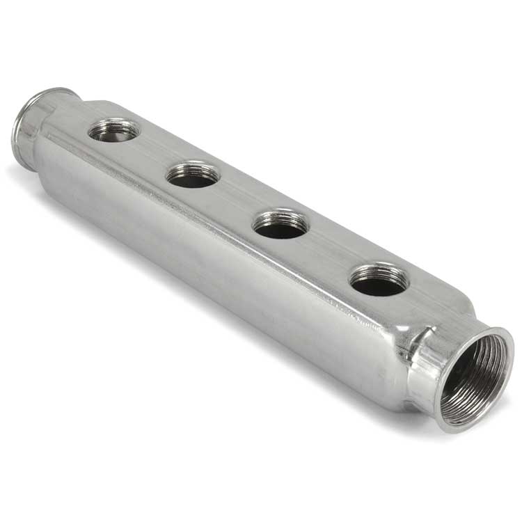 Verteilerleiste 2×1″IG-4×1/2″IG, Edelstahl