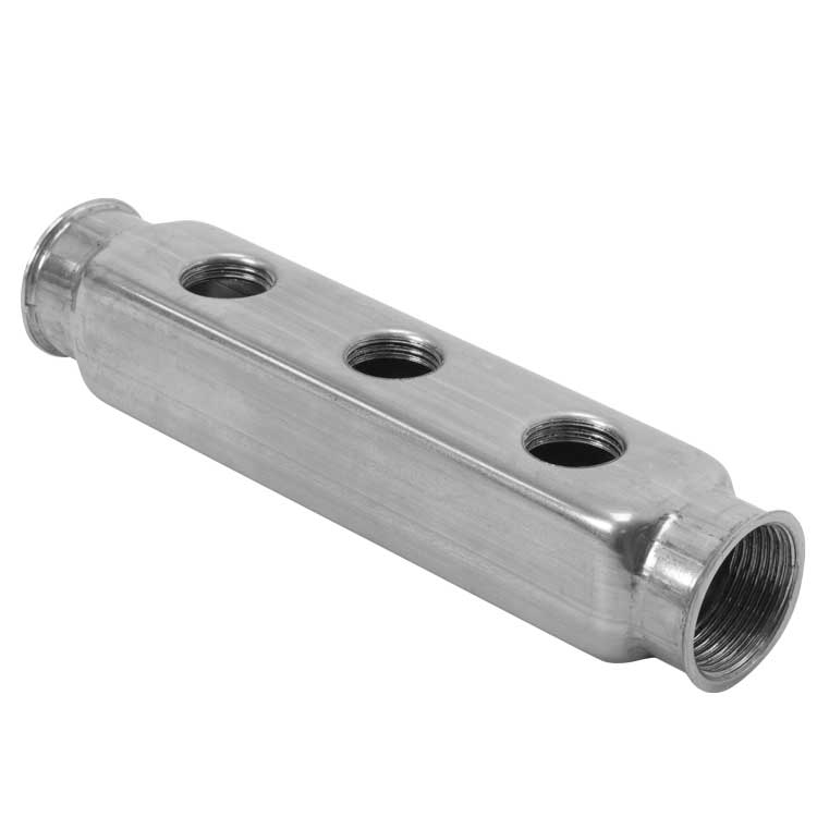 Verteilerleiste 2x1"IG-6x1/2"IG, Edelstahl