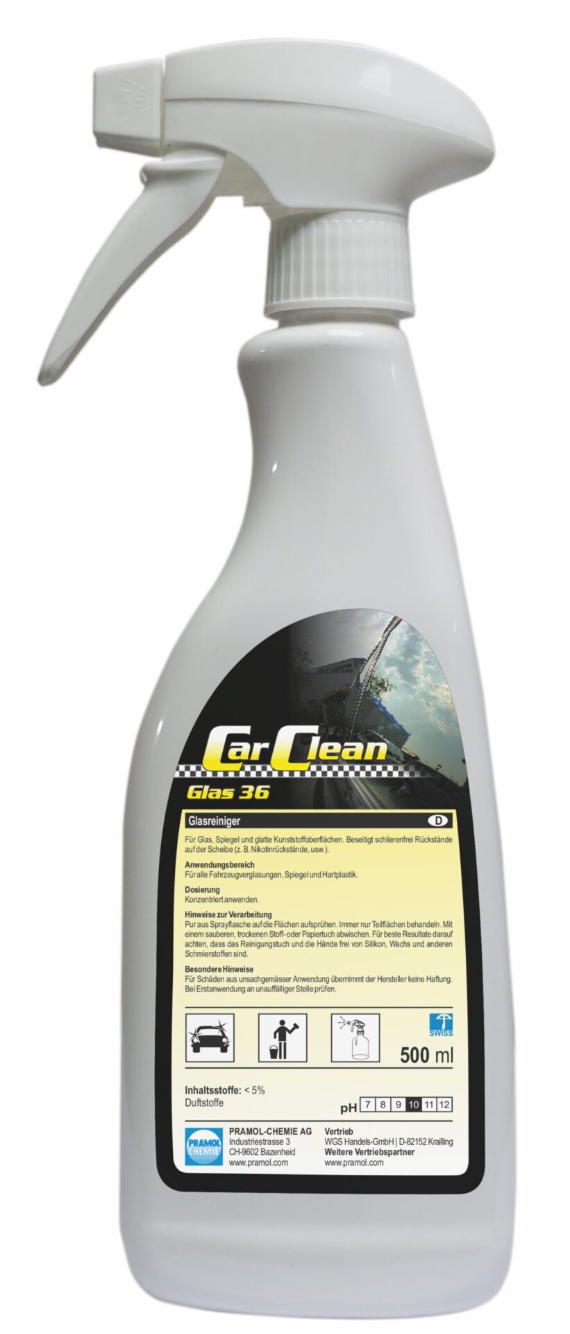 CarClean Glas 36 500 ml - Glasreiniger streifenfrei