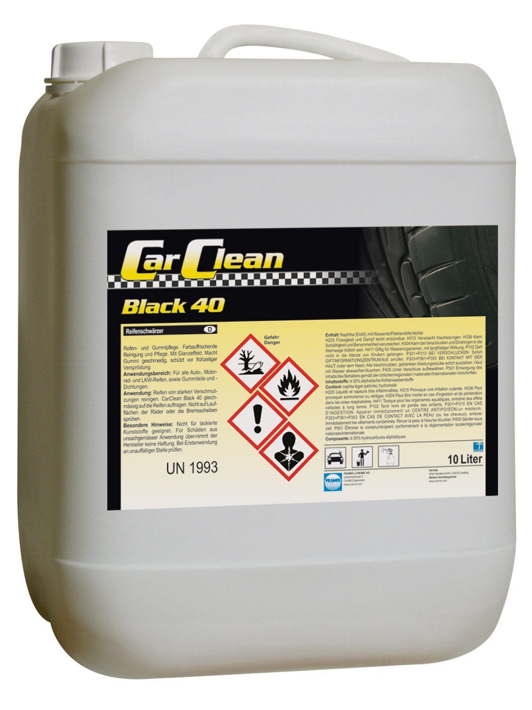 CarClean Black 40 10 l - Reifenpflege für Glanz und Schutz
