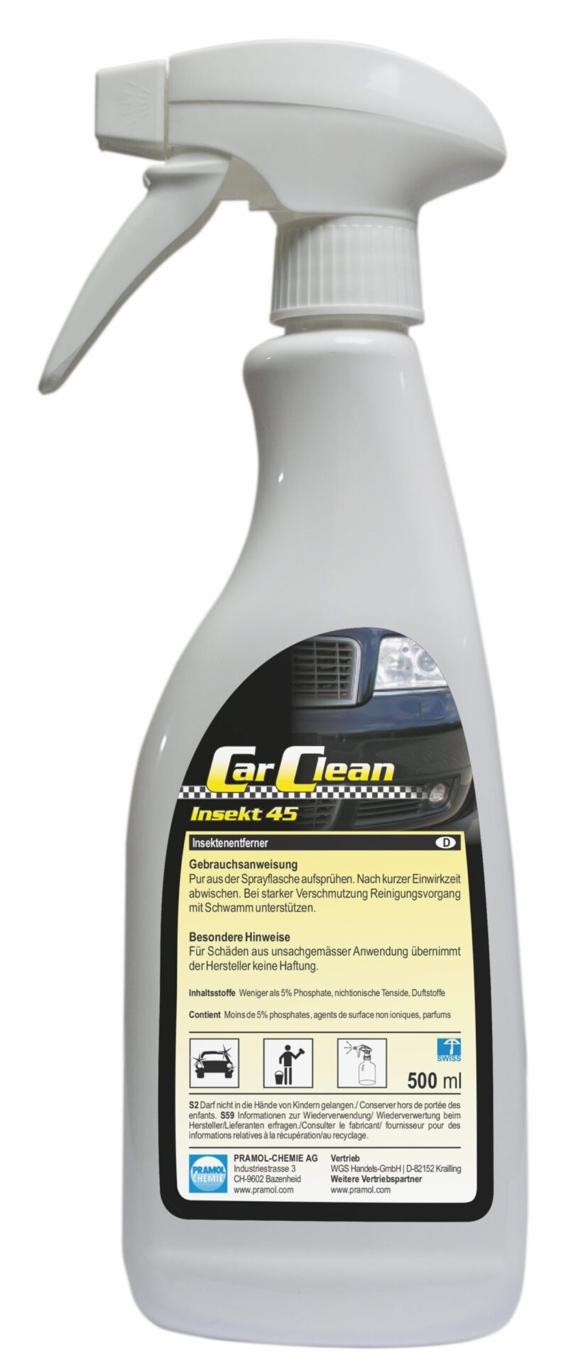 CarClean Insekt 45 500 ml - Insektenentferner für Lack und Glas