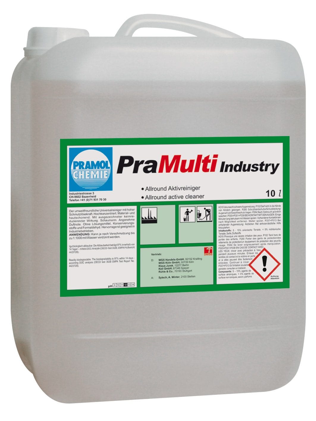 PraMulti Industry 10 l - Industrie Universalreiniger stark