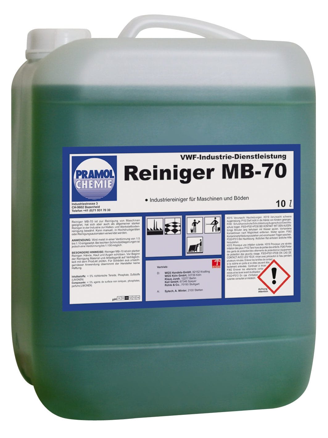 Reiniger MB-70 10 l - Industriereiniger für Böden und Maschinen