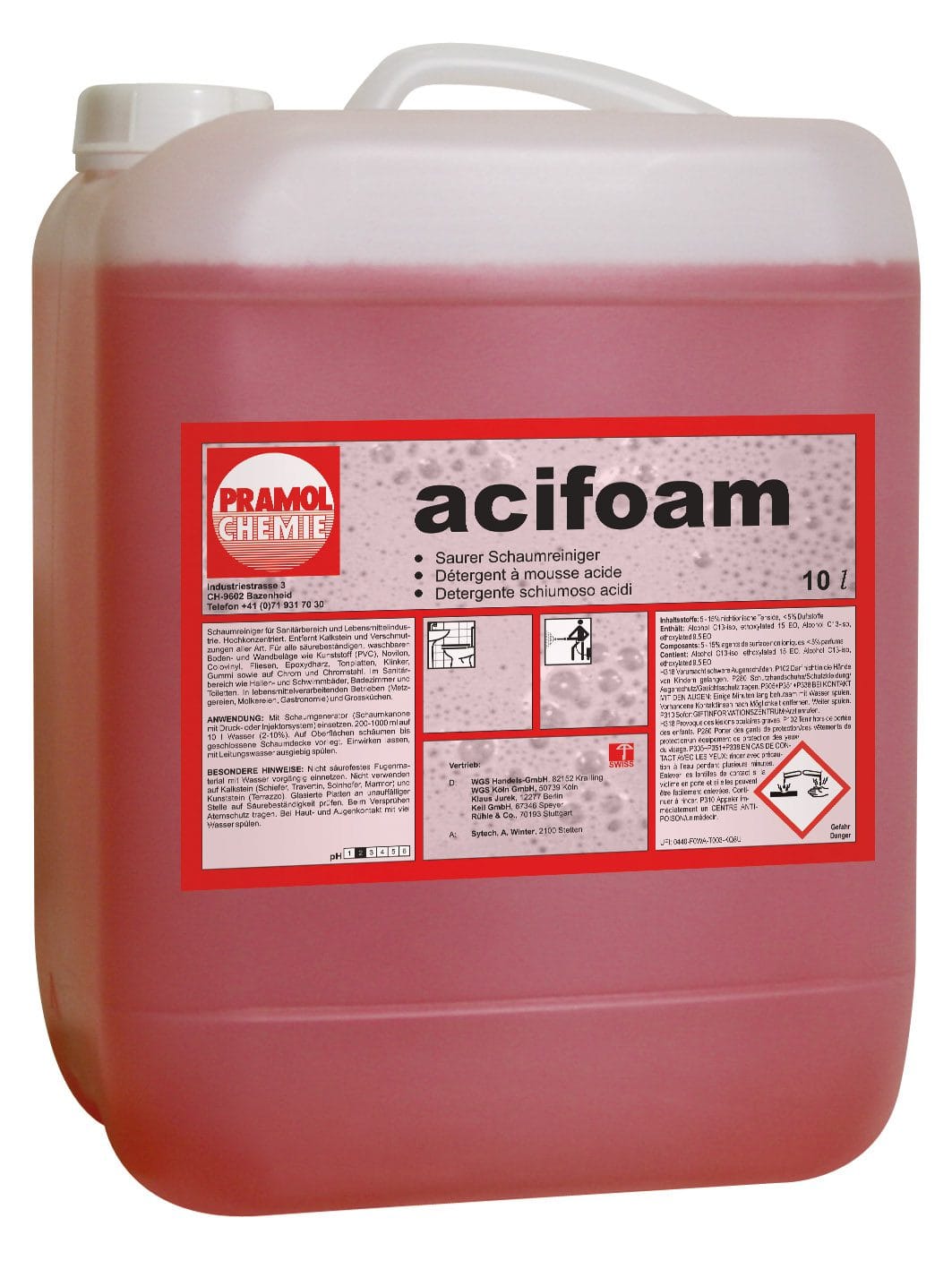 acifoam 10 l - Saurer Schaumreiniger für Sanitär