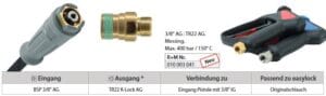 Adapter K-Lock TR22 AG : 3/8"AG Messing – Bild 2