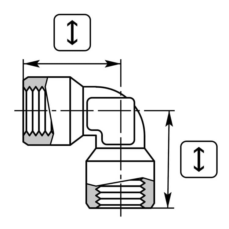 Winkel 1/4 IG Messing 350 bar – Bild 3