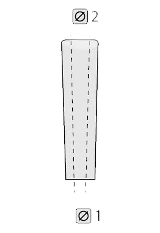 Knickschutz 22,5/25 gelb glatt – Bild 3