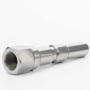Stecknippel 1/4 IG KW SW19 Edelstahl poliert – Bild 2