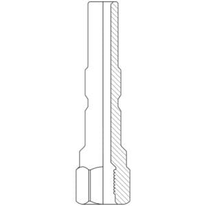 Stecknippel 1/4"IG KW SW19 Edelstahl – Bild 2