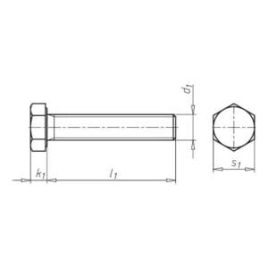 Sechskantschraube M16x20 Edelstahl ISO 4017 A2 – Bild 2