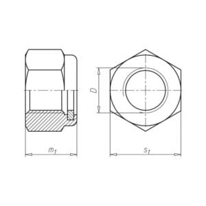 Sechskantmutter M6 DIN 985 Edelstahl A2 blank – Bild 2