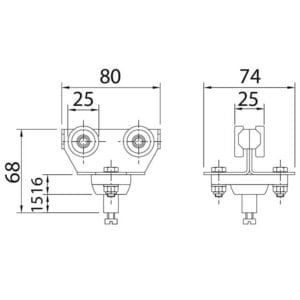 Schlauchwagen Profil:32/30 mm Kunststoff / Stahl – Bild 3