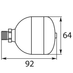 Druckspeicher 0,07 L 15-200 bar 80°C M14AG – Bild 2