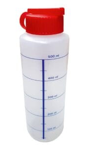 Dosierflasche Deckel rot mit Skala 500ml – Bild 1