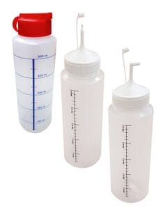 Dosierflasche Deckel weiss gerade mit Skala 500ml – Bild 2