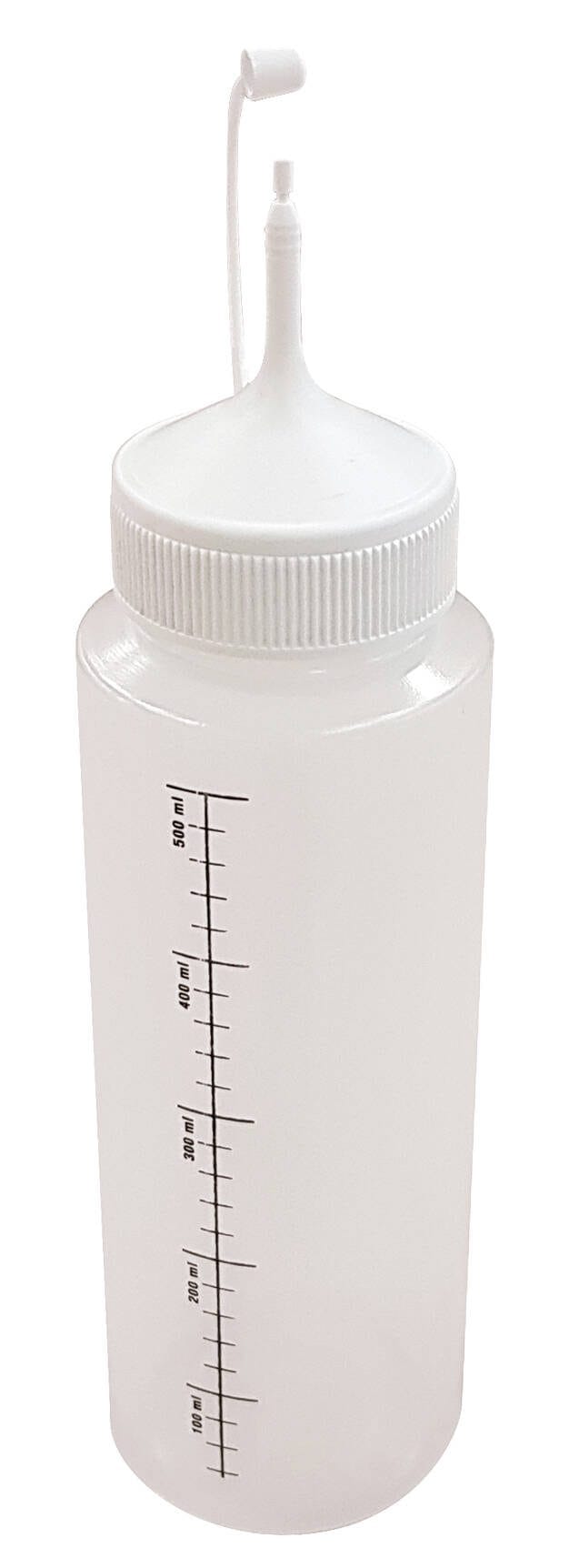 Dosierflasche Deckel weiss gerade mit Skala 500ml