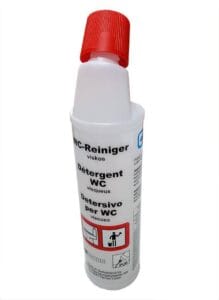 Knickhalsflasche WC Reiniger viskos 750ml, leer bedruckt – Bild 1