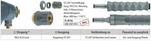 Kupplung ST-247 TR22 IG Messing/grau mit – Bild 3