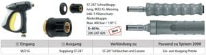 Kupplung ST-247 M22x1,5 IG Messing/schwarz mit – Bild 2