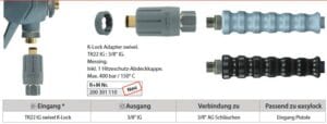 Drehgelenk TR22IG : 3/8"IG VA/Messing ST301 – Bild 4