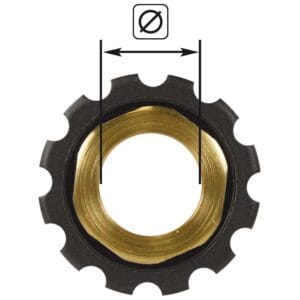 Überwurfmutter 22x1,5 16,4 mm Schwarz – Bild 2