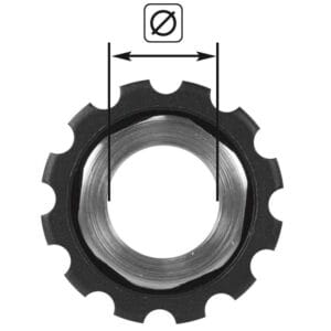 Überwurfmutter 22x1,5 16,4 mm Schwarz VA – Bild 2