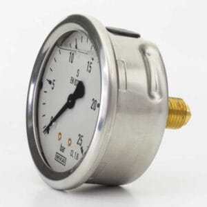 Manometer 0-25 Bar 63 mm 1/4"AG Anschluss hinten – Bild 2