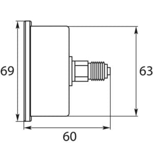Manometer 0-250 HI 63 mm 1/4AG – Bild 2