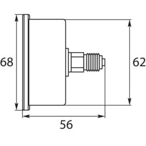 Manometer 0-250 HI 63 mm 1/4"AG WIKA – Bild 2