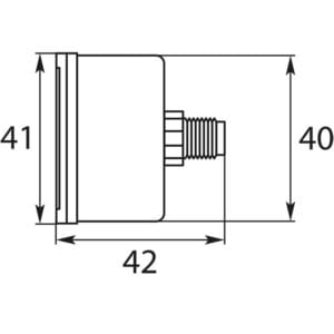 Manometer 0-250 HI 40 mm 1/8AG PVC – Bild 2