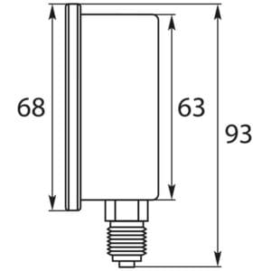 Manometer 0-600 U 63mm 1/4AG – Bild 2