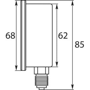 Manometer 0-600 U 63 mm 1/4"AG WIKA – Bild 2