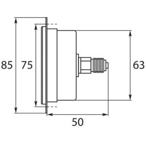 Einbaumanometer 0-250 bar – Bild 2