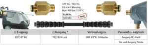 Adapter K-Lock-6 TR22IG : 3/8"AG Messing – Bild 2