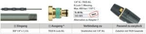 Adapter K-Lock-7 TR20AG : 1/4"IG Messing – Bild 2