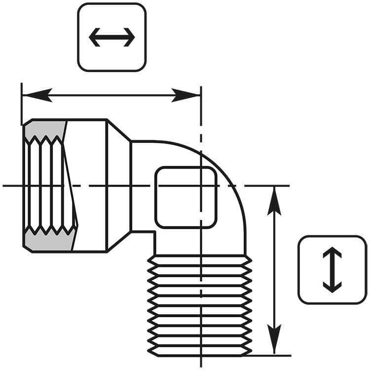 Winkel 3/8 IG-AG Messing – Bild 3