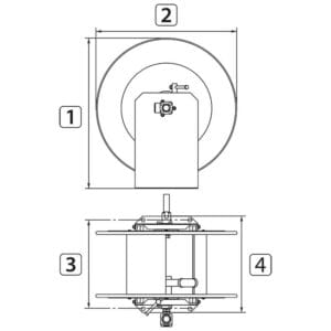 Schlauchtrommel STKI40 70 M. 1/2"IG VA 180°gedreht – Bild 2