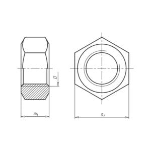 Sechskantmutter M6 DIN934 Edelstahl A2 blank – Bild 2