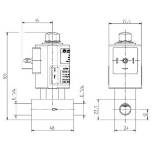 MV-AK-Müller 1/4 230V-50Hz 180bar PG9 – Bild 2