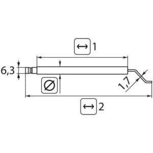 Zündelektrode 8x100x136x6,3 W – Bild 2