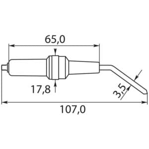Zündelektrode 17,8x65x31x3,5 K – Bild 2