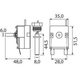 Thermostat 30-150°C 3/8"AG – Bild 2
