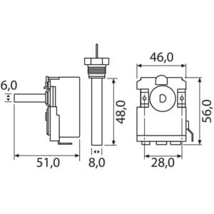 Thermostat Typ 716R-8654 30-150°C W – Bild 2