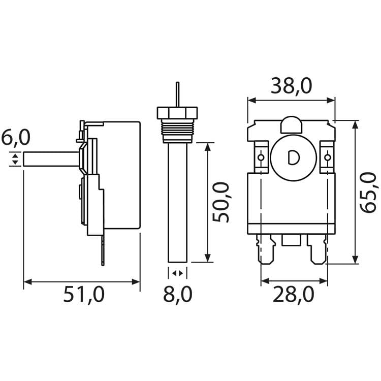 Thermostat Typ 716R-1536 0-160°C F – Bild 3